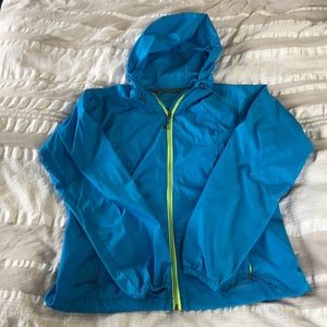 Eddie Bauer Blue Windbreaker/Rain Jacket